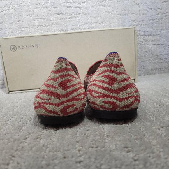 Rothy's The Loafer Red Zebra Shoes Women's Size US 7, 8, 8.5, 9.5, 10, 10.5 - Picture 4 of 10